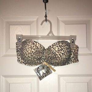 VS cheetah print bandeau bikini top